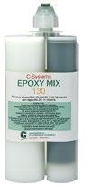 EPOXY MIX 110 Sistema epossidico bicomponente con catalizzazione veloce in cartuccia; consistenza leggermente tixotropica, tempo di presa di circa 20 minuti per le successive lavorazione.