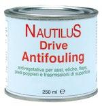 NAUTILUS DRIVE ANTIFOULING Antivegetativa per assi, eliche, flaps, piedi poppieri e trasmissioni di superficie.