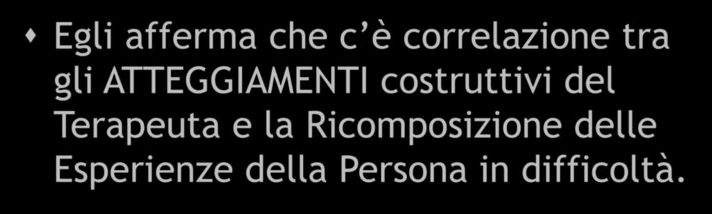 costruttivi del Terapeuta e la