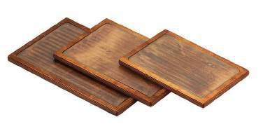 Glass Birch plywood rectangular cutting board with atoxic tempered glass - Walnut finishing