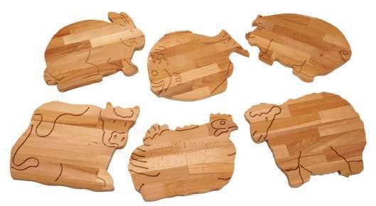 Beech wood cutting board Tagliere in legno di faggio 650/C Fish - Pesce 36 x 29 x 2 cm 651/C Rabbit - Coniglio 36 x 26 x 2 cm 652/C Cow - Mucca