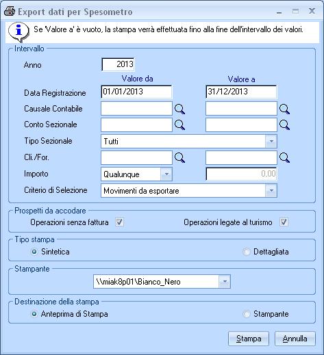 Il pulsante Fine conferma e archivia le modifiche effettuate.