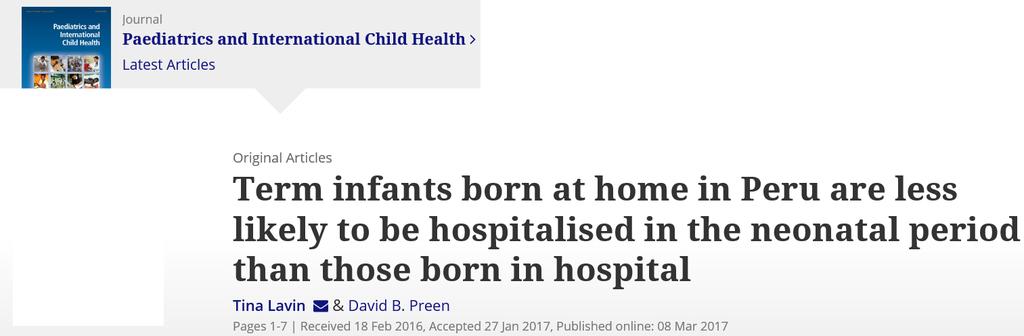 Neonates born at home were less likely to be hospitalised after birth owing to neonatal morbidity than neonates born in hospital.