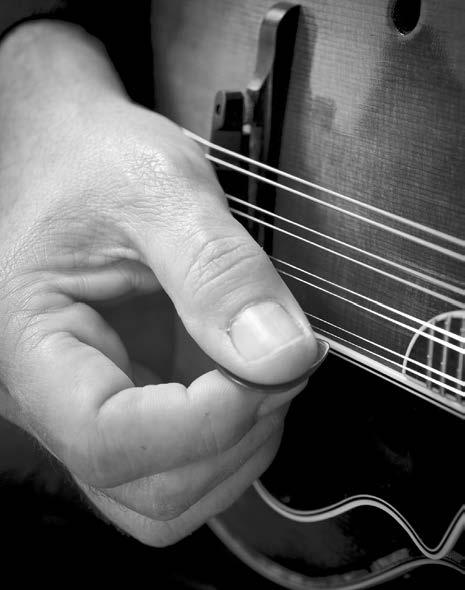 Il mignolo si può appoggiare leggermente al mandolino per permettere una massima precisione nei passaggi più intricati e complessi.
