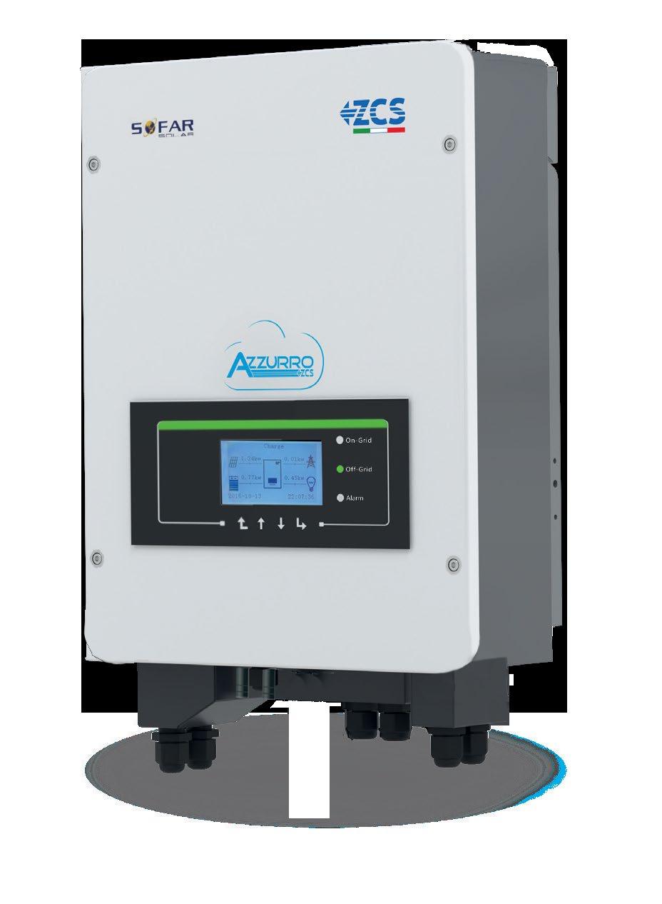 AZZURRO - INVERTER PER ACCUMULO IBRIDO HYD 3000-ES/HYD 3600-ES/HYD 4000- ES/HYD 5000-ES/HYD 6000-ES ZCS Azzurro per accumulo ibrido costituisce la soluzione ideale per ottimizzare l indipendenza