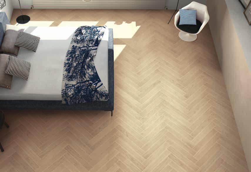 GRES PORCELLANATO EFFETTO PARQUET SCURO Un pavimento capace di creare un atmosfera calda e accogliente in un ambiente