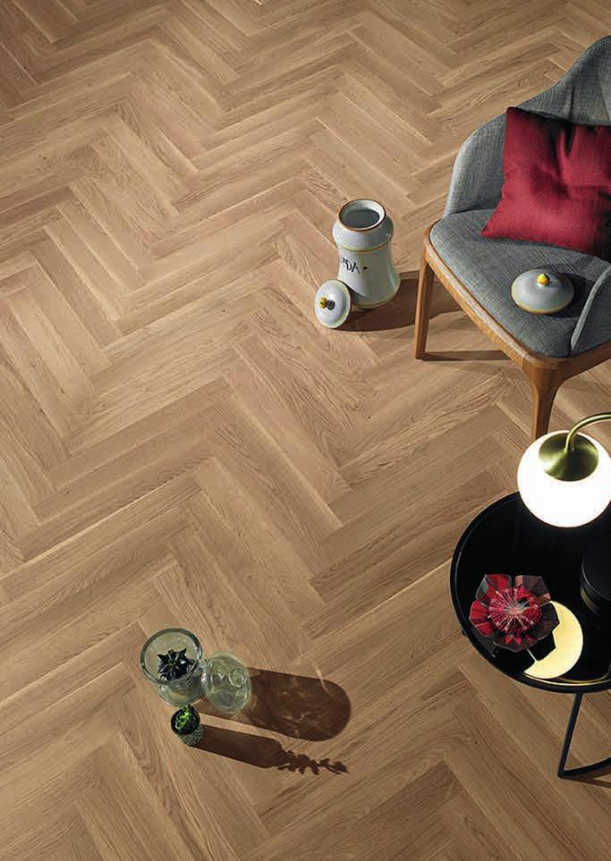 PARQUET PREFINITO ROVERE Spazzolato in superficie, verniciato bianco alpino Formato