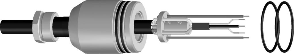 Montaggio 14 19 5 3 4 5 Figura 11: Sostituire gli O-ring - Preparare i conduttori 3 Guaina termorestringente - blu 4 Guaina termorestringente - nera 5 O-ring 14 Vite di pressione 19 Parte superiore