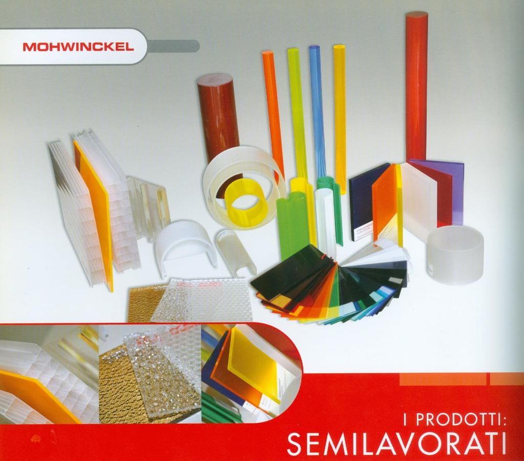 Prodotti su misura per ciascun settore: Mohwinckel ha iniziato importando dalla Germania semilavorati e prodotti finiti in ebanite e celluloide, i precursori delle attuali materie plastiche.