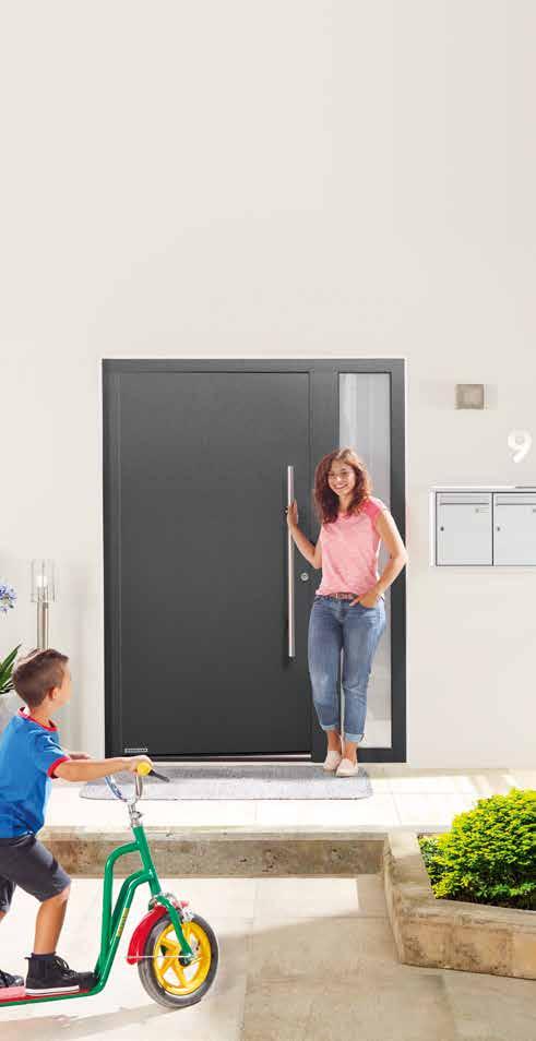 Porte d'ingresso in acciaio/alluminio Thermo65 Porte d ingresso in alluminio ThermoSafe e ThermoCarbon Di serie nelle porte d'ingresso ThermoSafe e ThermoCarbon