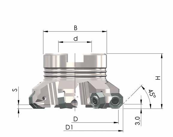 DATI TECNICI 16x Codice D D 1 H d B S Z MS 45PP-040-538-4 40 47,4 40 22 38 2,9 4 MS-10x25-912 45PP-050-538-5 50 57,4 40 22 46 2,9 5 MS-10x25-912 45PP-063-538-5 63 70,4 40 22 46 2,9 5 MS-10x25-912