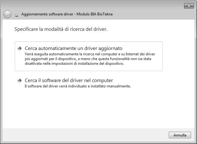 Aggiornamento del driver (necessario per sistemi BIA-ACC 2.