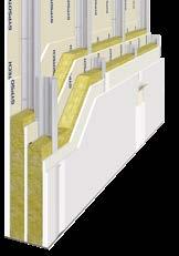 PRIMA ORDITURA Guide orizzontali a U 40/75/40 mm, solidarizzate meccanicamente a pavimento e a soffitto mediante accessori di fissaggio posti a interasse massimo di 600 mm.