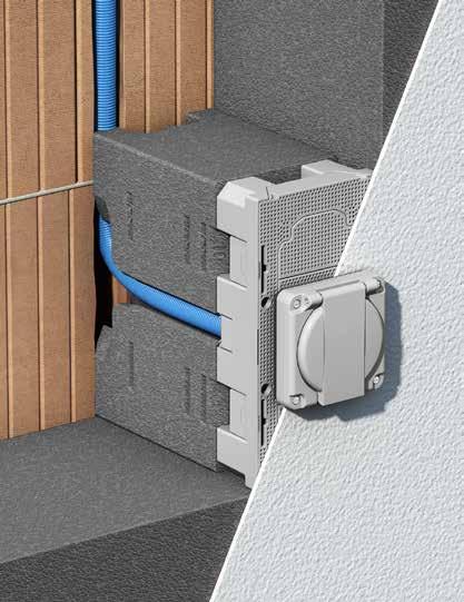 formazione di ponti di calore. Per il fissaggio del supporto per apparecchi un tassello da avvitare è incluso nella fornitura.