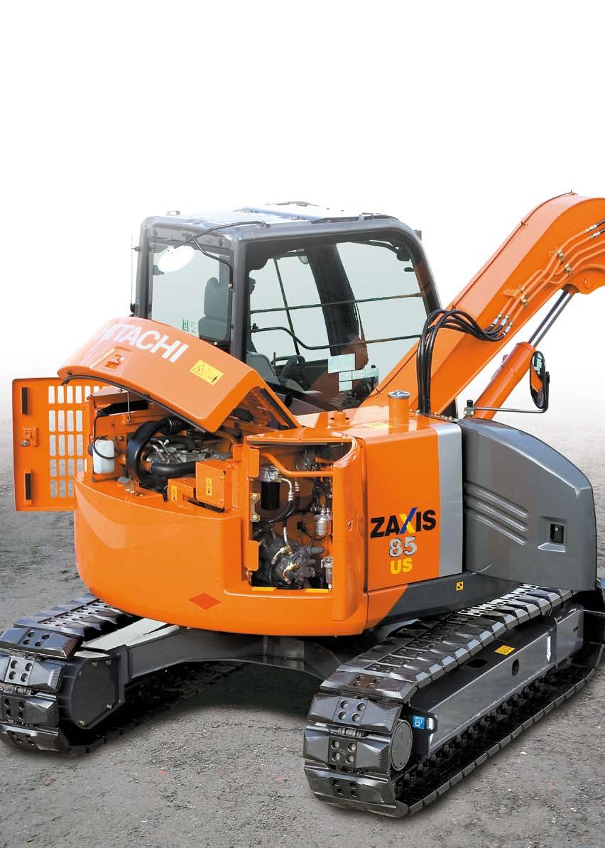 Manutenzione semplificata La serie ZAXIS-3 è la risposta giusta per i clienti che vogliono una manutenzione più semplice.