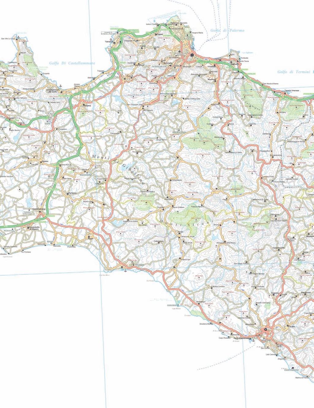 Cartina 2 a Tappa - 7 Maggio Map 2 nd Leg - 7 May Alla scoperta dei Templi - km 325 Partinico Marineo Ficuzza Gibellina Corleone