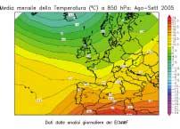 Infatti, mentre in questi due mesi il caldo è stato più inenso della media sull'atlantico in corrispondenza delle Azzorre e sull'europa nord-orientale, la temperatura è stata lievemente inferiore