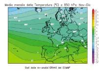 Una visualizzazione del freddo presente sul nostro continente è evidente nelle mappe di temperatura a 85 hpa (circa 15 m di altitudine) di figura 18, dove si nota, in corrispondenza dell'europa