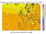 climatologia sulla parte centrale dell'europa (dalla Germania fino a sud, tra le Baleari e il nord Africa), mentre a ovest sull'atlantico l'anticiclone delle Azzorre è stato di nuovo più forte della