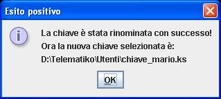 utente e clicchiamo su ok ; Una nuova maschera ci darà