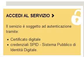 Modalità di accesso alla procedura FINanziamento DOMande PAGINE DI ACCESSO CON SPID Le pagine di accesso dei servizio evidenzieranno