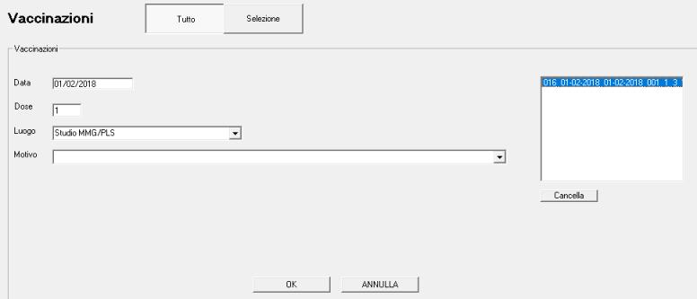 la registrazione fatta in precedenza, selezionando la data nella parte destra e premendo su "Cancella" Per