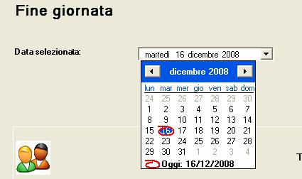 Pagina 22 Agire sul calendario per selezionare la data