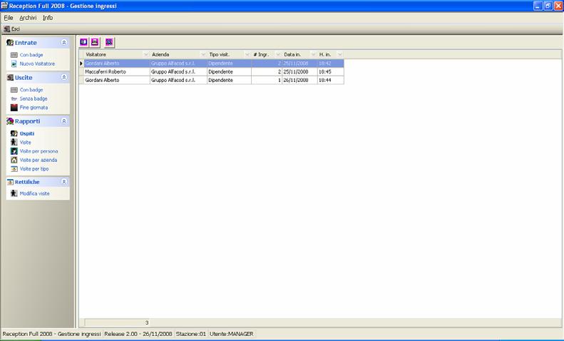 Pagina 23 RAPPORTI OSPITI PRESENTI IN AZIENDA Cliccando