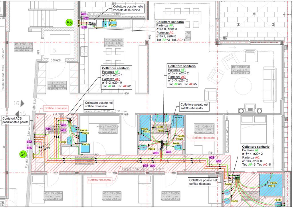 Esempio pratico - Basi di progetto Casa di 24 appartamenti, ACS centralizzata sistema FRIWA Progetto definitivo 2018,