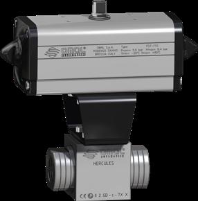 1.3.1 BALL VALVES > - HIGH CICLICITY - ALTA CICLICITÀ HIGH CICLICITY ACCIAIO INOX STAINLESS STEEL CON ATTUATORE WITH ACTUATOR N H MISURA SIZE CODICE ARTICOLO - versione EN ISO 228 DN [mm] [inch] ITEM