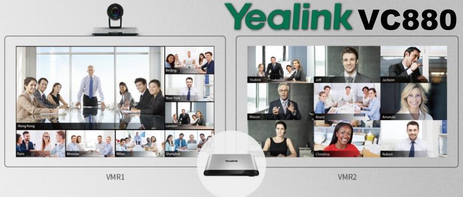 Il sistema di Videoconferenza con MCU Il sistema di Videoconferenza Yealink VC880 include la funzione MCU (Multi Conferenza Unit ) che consente di collegare sino a