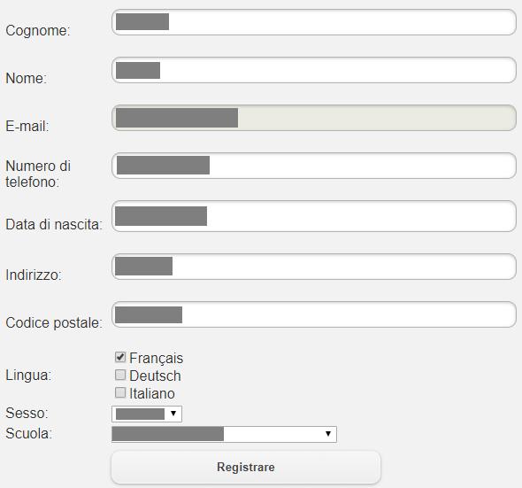 modificare le informazioni personali utilizzate per creare il tuo