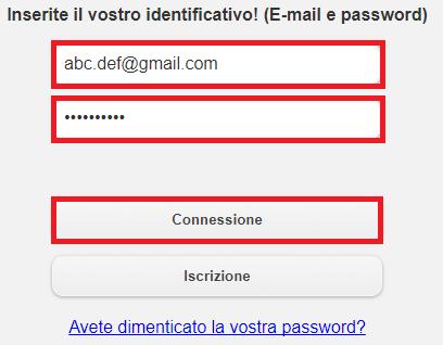 3 Connessione Dopo aver convalidato il tuo account, puoi effettuare il login e accedere alla tua agenda