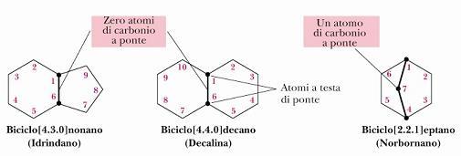 3. In caso di più di due sostituenti: numerare l anello in modo da attribuire ai sostituenti la serie più bassa possibile, poi nominare ed elencare I sostituenti seguendo il criterio dell ordine