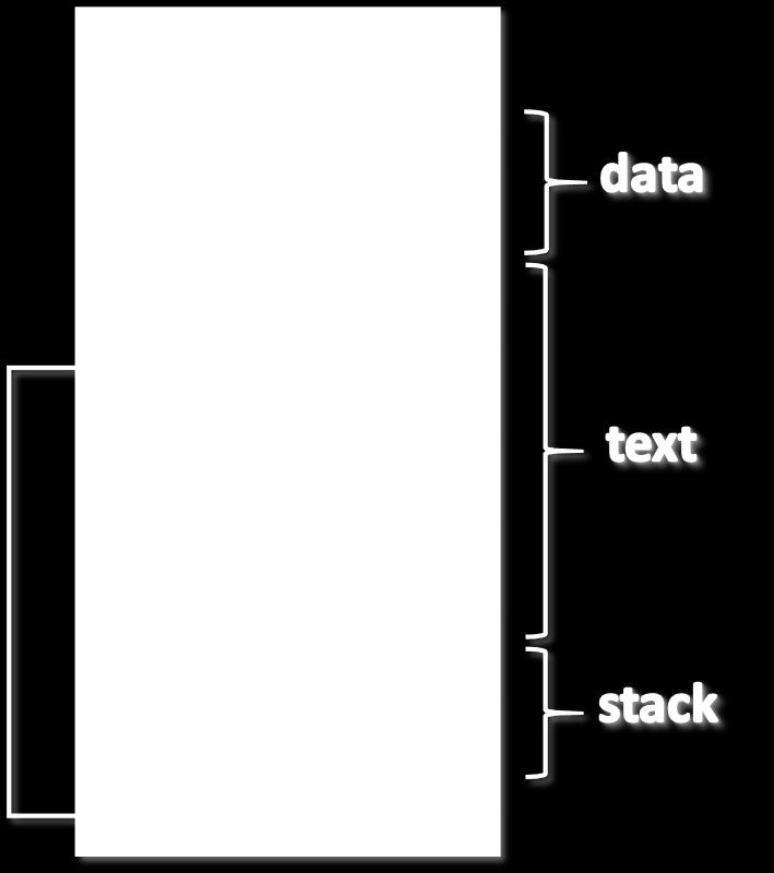 informazioni necessarie al controllo del flusso di esecuzione Text istruzioni del programma Data