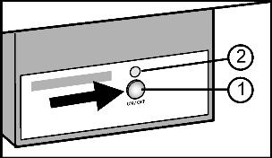 Manutenzione Accensione dell'icemaker 6.2 Pulizia dell'apparecchio Prima della pulizia: Fig. 12 u Estrarre il cassetto. u Premere il tasto On/Off Fig. 12 (1) finché si illumina il LED Fig. 12 (2).