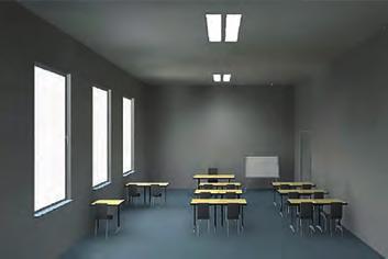 ripensopra a sinistra. Grafico rappresentante l illuminazione naturale dell aula esposta a Nord Ovest sopra a destra.