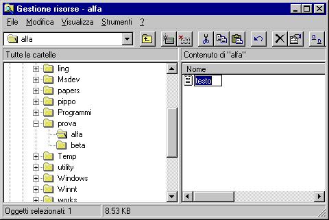 Operazioni sul File System Rinominare un file (1) Modo