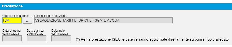 1. Compilazione Allegato TSA Bonus Idrico Per la compilazione dell allegato per il Bonus Idrico da