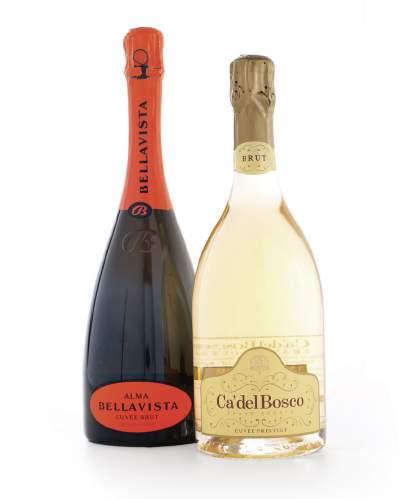 Due 1270.FRANCIACORTA ALMA CUVÉE BRUT FRANCIACORTA BELLAVISTA CL 75 CA DEL BOSCO CUVÉE PRESTIGE FRANCIACORTA BRUT CL 75 1280.