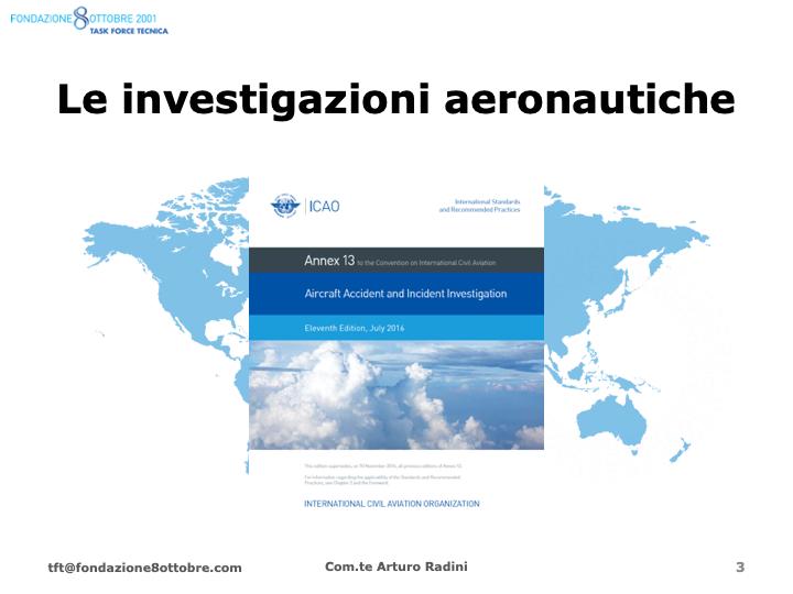 Inquadriamo il problema: le inchieste nel settore del trasporto aereo assumo particolare rilevanza nel constesto della safety e prendono il nome di investigazioni aeronautiche.