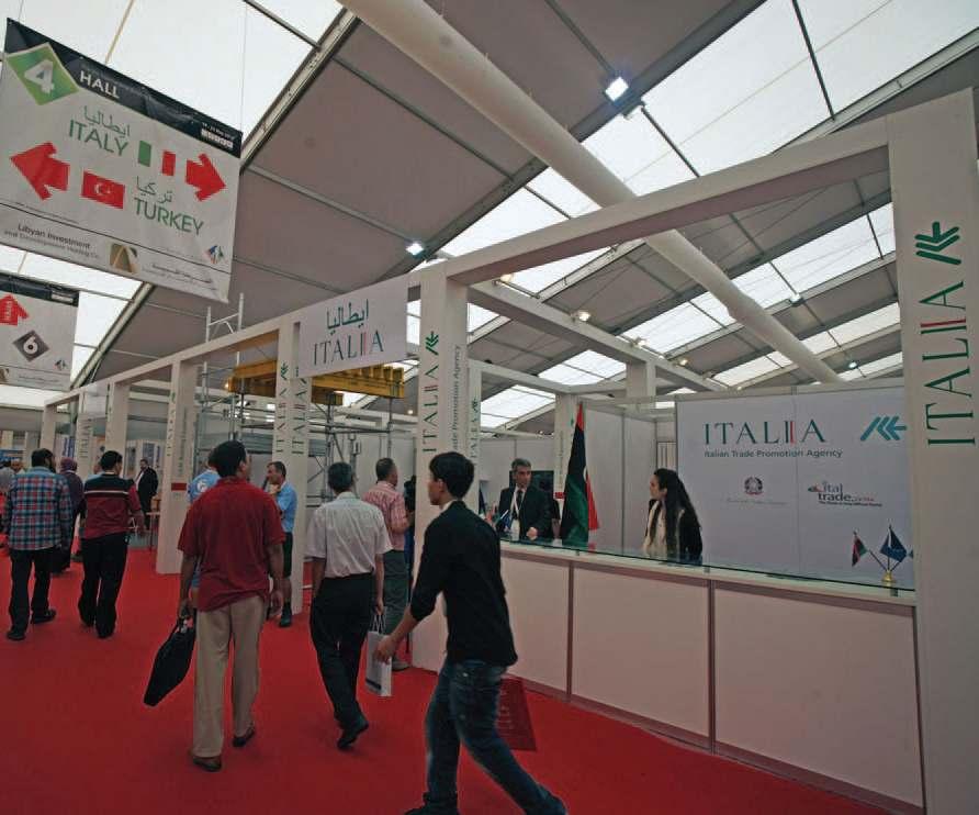 Libya Build 2014 Offerta ICE Tripoli, LIBIA EDIZIONE PRECEDENTE La collettiva italiana allestita dall ICE si estenderà su circa 1200 mq. Sarà possibile ospitare 90/100 aziende italiane.