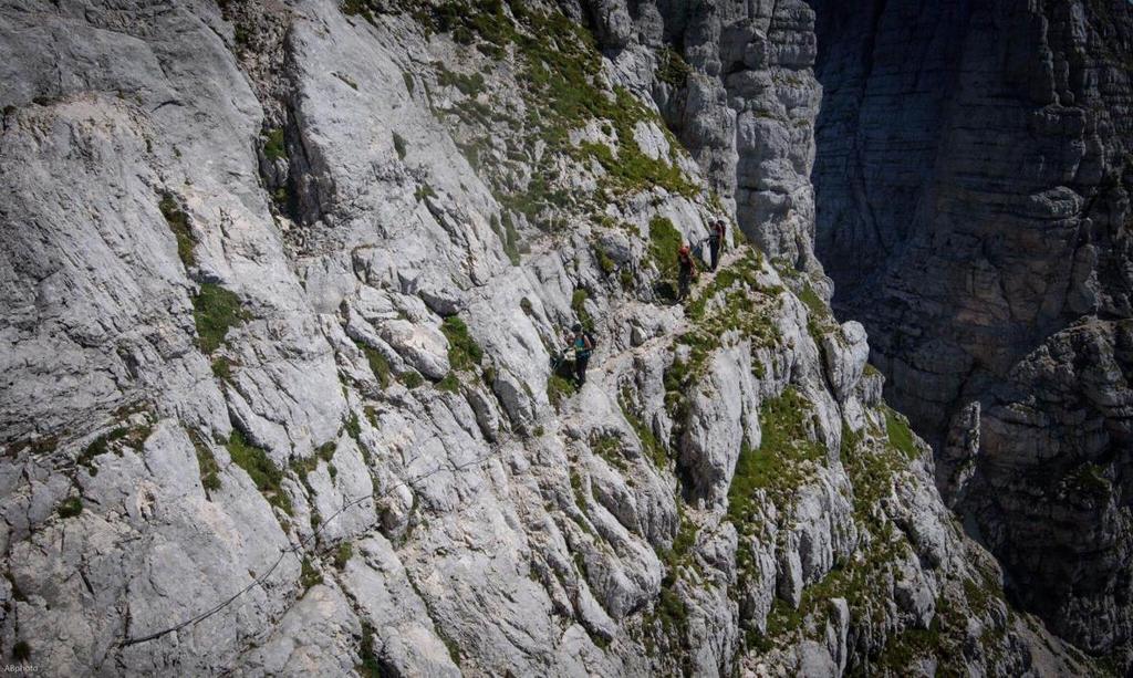 Un tratto della ferrata Leva,