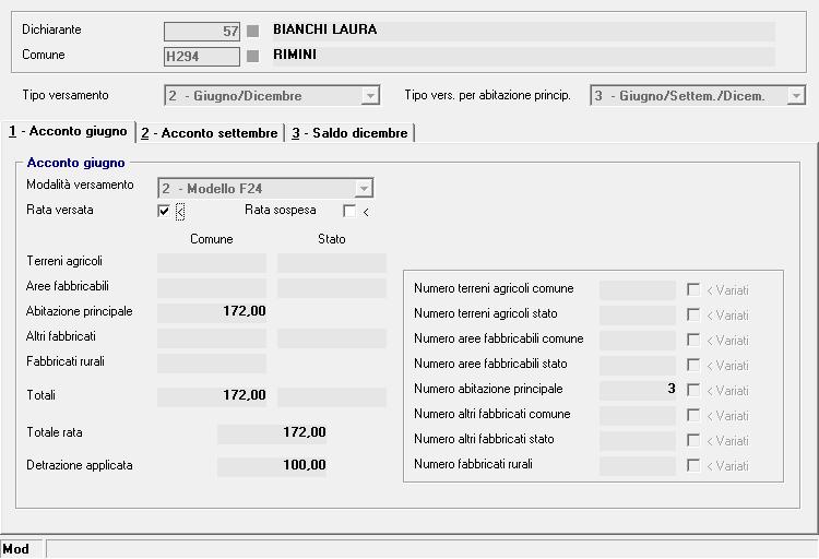 L eliminazione dei tributi già generati per contribuente/comune/scadenza può avvenire anche direttamente accedendo alla maschera in gestione IMU che permette