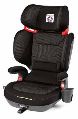 The headrest can be adjusted to 5 height positions in relation to the backrest. Schienale removibile. Removable backrest. Portabibite (incluso). Cup holder (included). IN SENSO DI MARCIA.