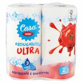 pezzi, notte 28 pezzi Ai Soci di più DETERSIVO LIQUIDO LAVATRICE OMINO BIANCO 40 lavaggi, 2 l 5,99 3,19 1,60 al Lt ASCIUGATUTTO ULTRA COOP 3