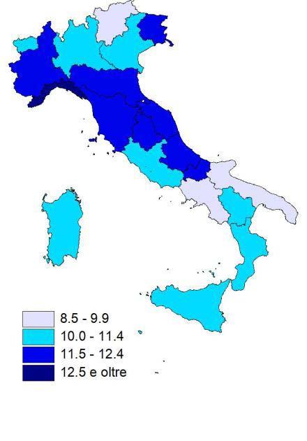 CARATTERISTICHE DEMOGRAFICHE POPOLAZIONE 59.685.227 Morti 612.883 (+3.3%) Nascite 534.186 ( 2.