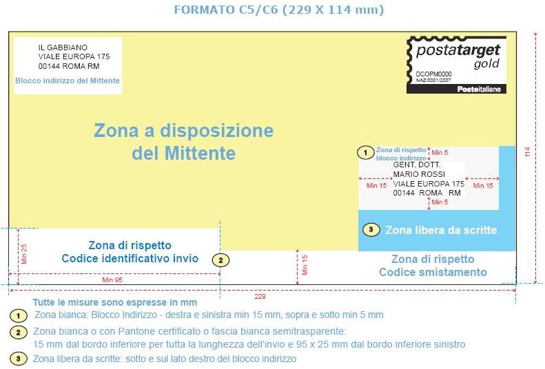 in formato pieghevole (in quest ultimo caso gli invii devono risultare perfettamente chiusi sui quattro lati con fasce adesive su tutta la lunghezza dei bordi in modo da non inficiare la