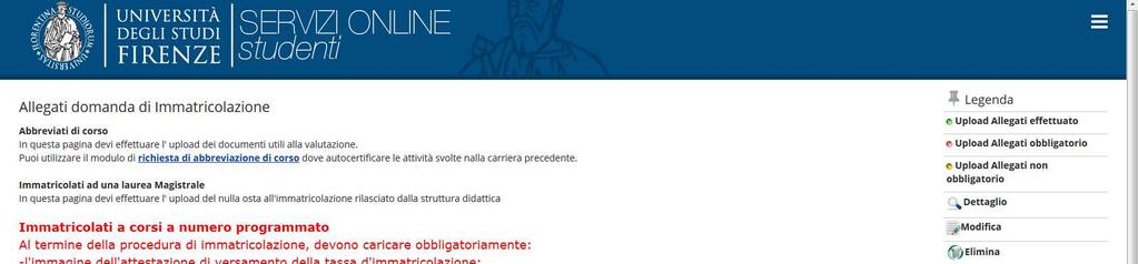 N.B. Gli allegati richiesti in questa sezione NON riguardano il PF24, pertanto ignorare