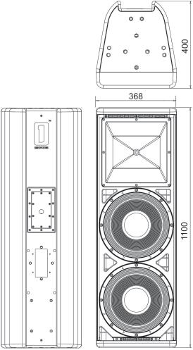 La 2122 IM è un diffusore due vie in copolimero con doppio woofer da 12.